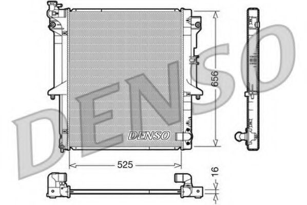 Радиатор охлаждения двигателя DENSO DRM45017
