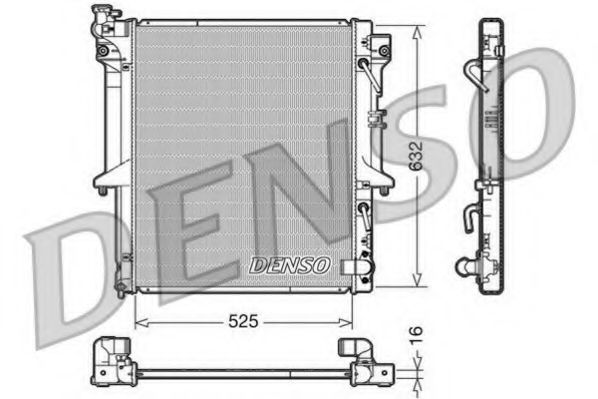 Радиатор охлаждения двигателя DENSO DRM45018