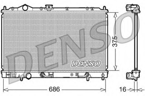 Радиатор охлаждения двигателя DENSO DRM45021
