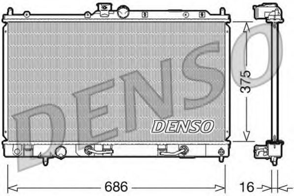 Радиатор охлаждения двигателя DENSO DRM45024