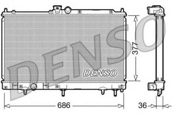 Радиатор охлаждения двигателя DENSO DRM45026