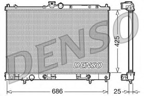 Радиатор охлаждения двигателя DENSO DRM45027