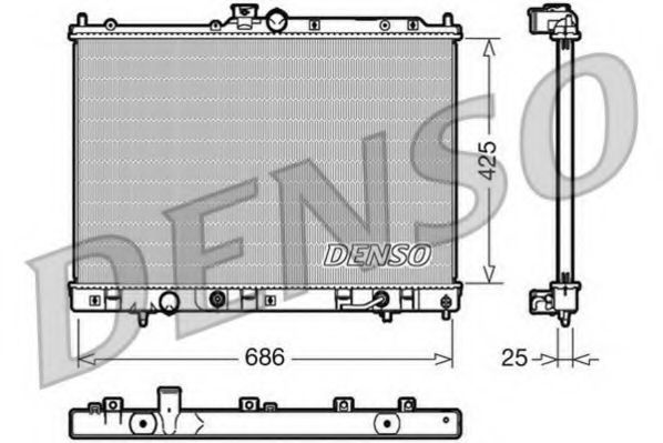 Радиатор охлаждения двигателя DENSO DRM45030
