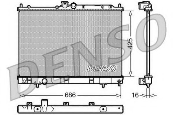 Радиатор охлаждения двигателя DENSO DRM45031