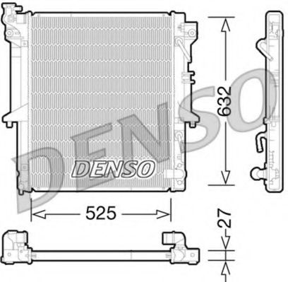 Радиатор охлаждения двигателя DENSO DRM45035