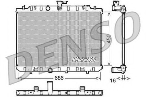 Радиатор охлаждения двигателя DENSO DRM46006