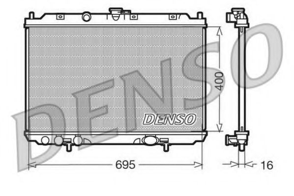 Радиатор охлаждения двигателя DENSO DRM46013