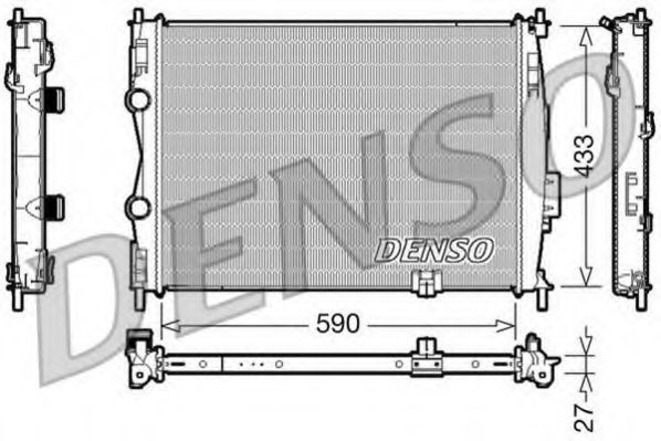 Радиатор охлаждения двигателя DENSO DRM46019