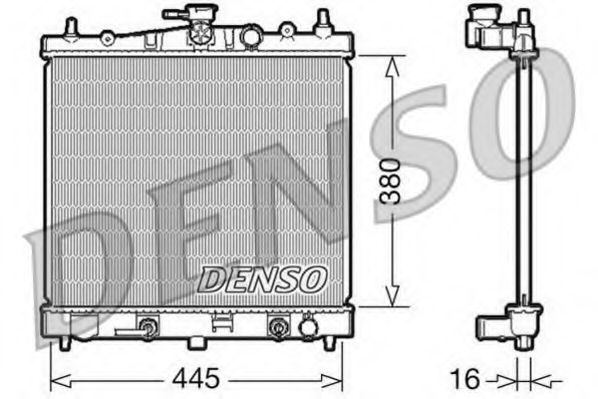 Радиатор охлаждения двигателя DENSO DRM46021
