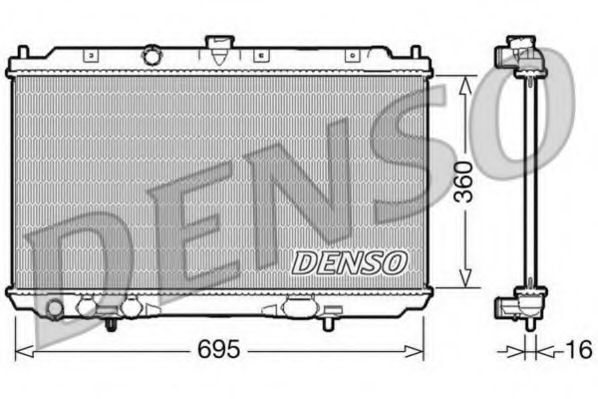 Радиатор охлаждения двигателя DENSO DRM46025