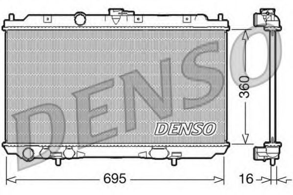 Радиатор охлаждения двигателя DENSO DRM46027