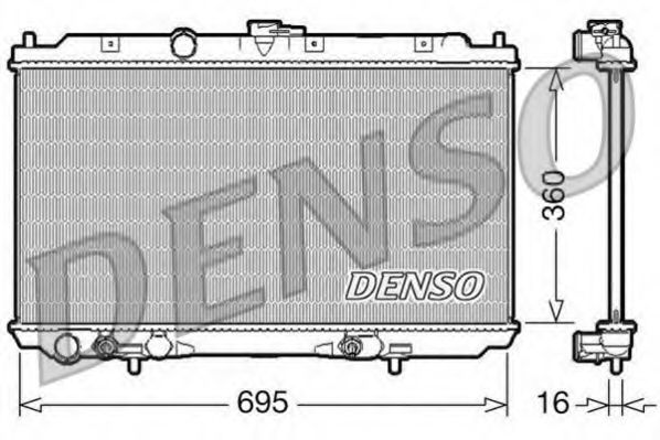 Радиатор охлаждения двигателя DENSO DRM46028