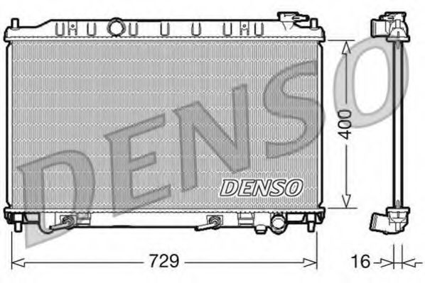 Радиатор охлаждения двигателя DENSO DRM46033