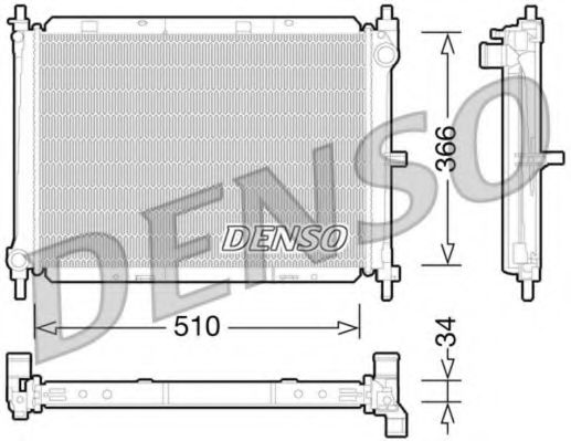 Радиатор охлаждения двигателя DENSO DRM46038