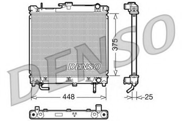 Радиатор охлаждения двигателя DENSO DRM47003