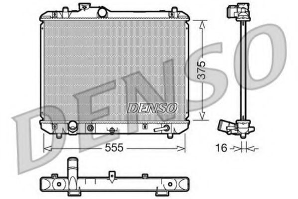 Радиатор охлаждения двигателя DENSO DRM47007