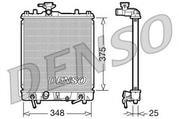 Радиатор охлаждения двигателя DENSO DRM47009