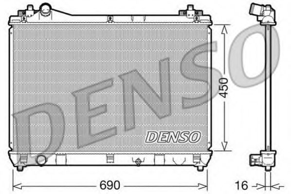 Радиатор охлаждения двигателя DENSO DRM47016