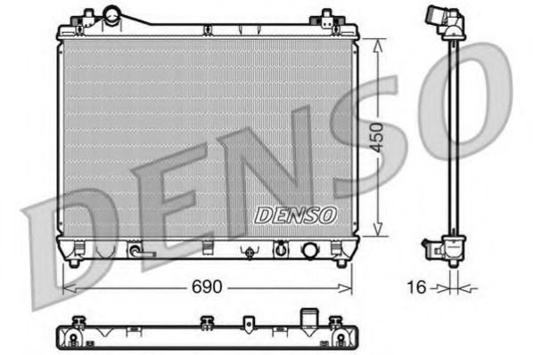 Радиатор охлаждения двигателя DENSO DRM47018