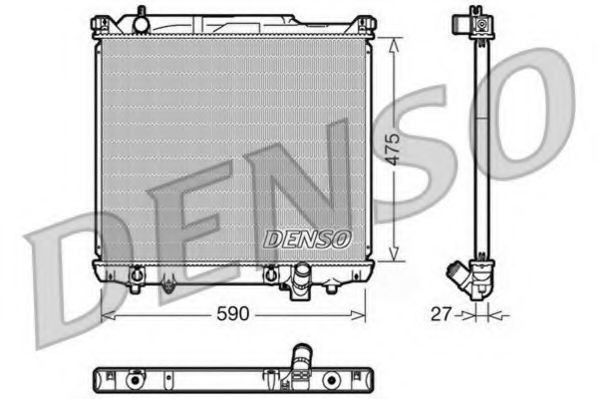 Радиатор охлаждения двигателя DENSO DRM47020