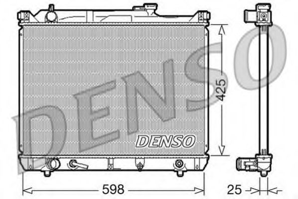 Радиатор охлаждения двигателя DENSO DRM47021