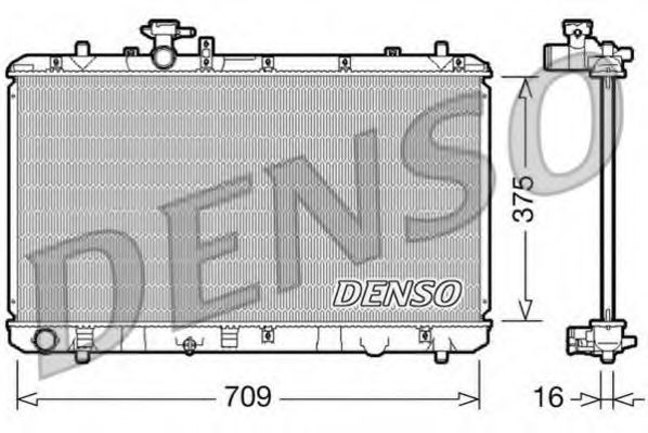 Радиатор охлаждения двигателя DENSO DRM47023