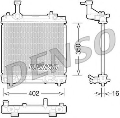 Радиатор охлаждения двигателя DENSO DRM47027