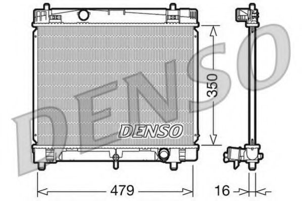 Радиатор охлаждения двигателя DENSO DRM50008