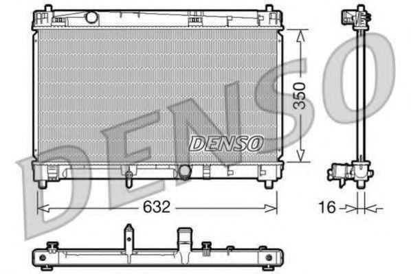 Радиатор охлаждения двигателя DENSO DRM50009