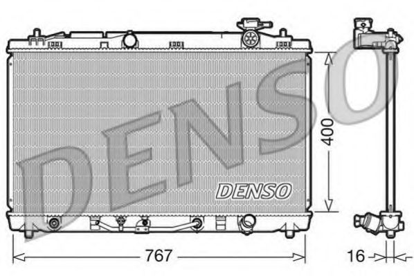 Радиатор охлаждения двигателя DENSO DRM50030