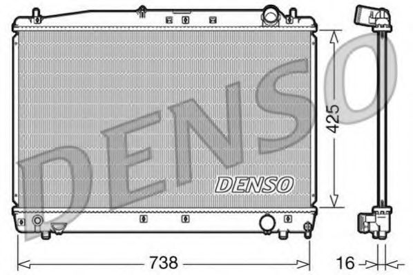 Радиатор охлаждения двигателя DENSO DRM50033