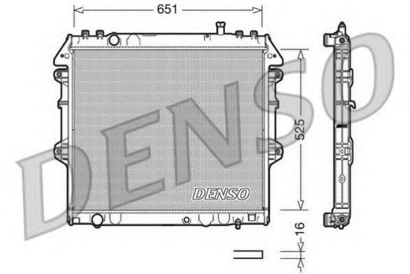Радиатор охлаждения двигателя DENSO DRM50038