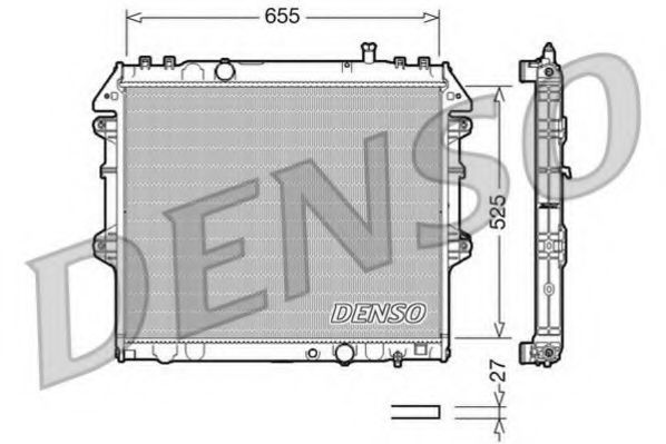 Радиатор охлаждения двигателя DENSO DRM50039