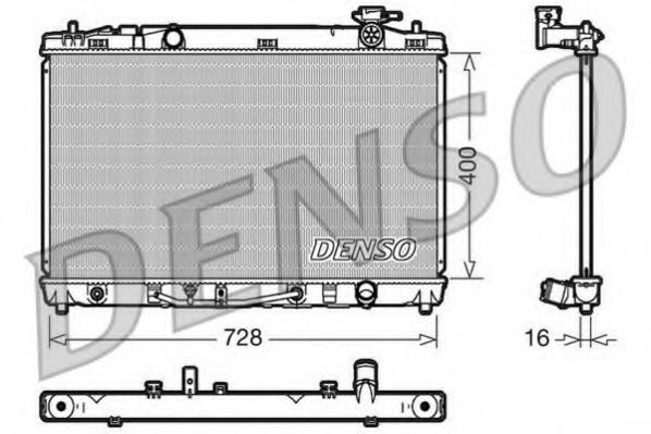 Радиатор охлаждения двигателя DENSO DRM50041