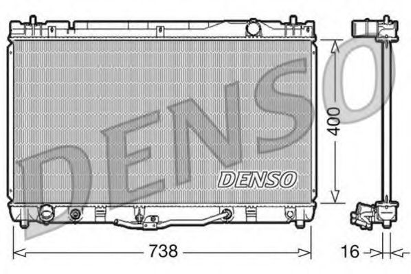 Радиатор охлаждения двигателя DENSO DRM50043