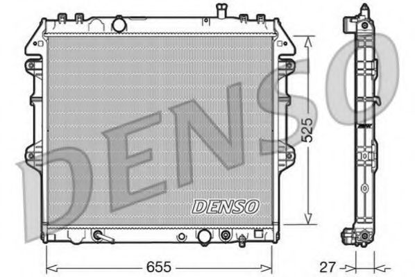 Радиатор охлаждения двигателя DENSO DRM50045