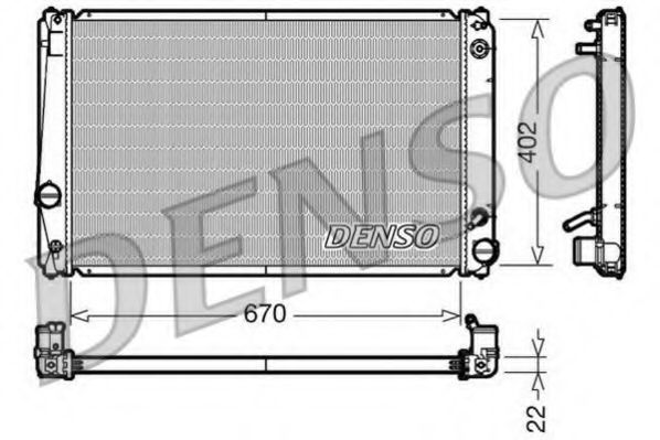 Радиатор охлаждения двигателя DENSO DRM50052