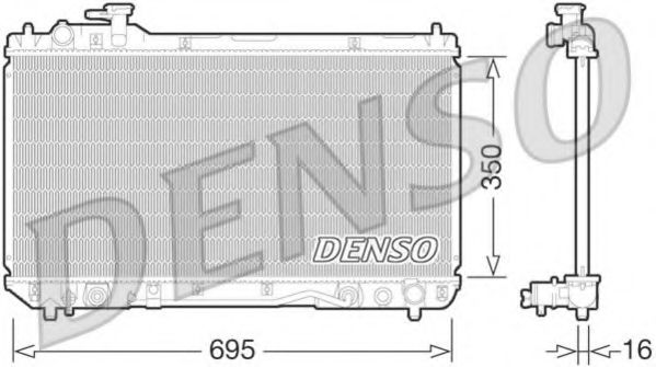 Радиатор охлаждения двигателя DENSO DRM50061