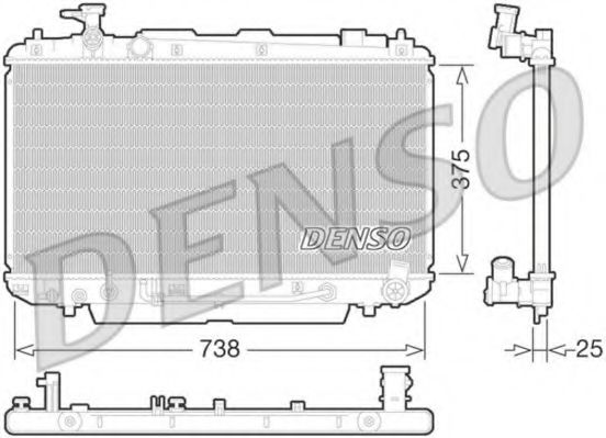Радиатор охлаждения двигателя DENSO DRM50065