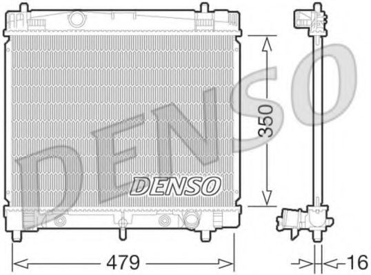 Радиатор охлаждения двигателя DENSO DRM50070