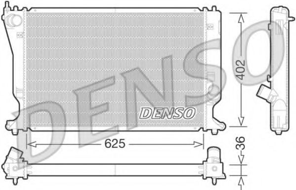 Радиатор охлаждения двигателя DENSO DRM50073