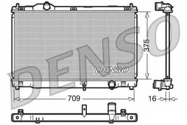 Радиатор охлаждения двигателя DENSO DRM51001