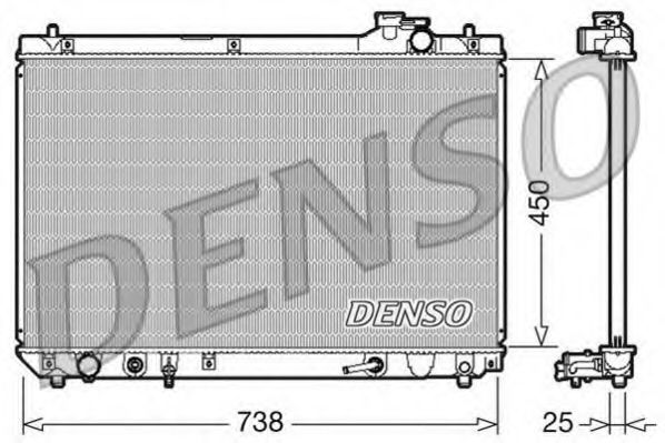 Радиатор охлаждения двигателя DENSO DRM51004