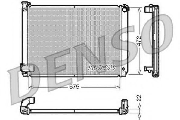 Радиатор охлаждения двигателя DENSO DRM51005