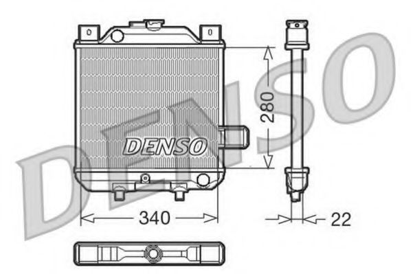 Радиатор охлаждения двигателя DENSO DRM99006