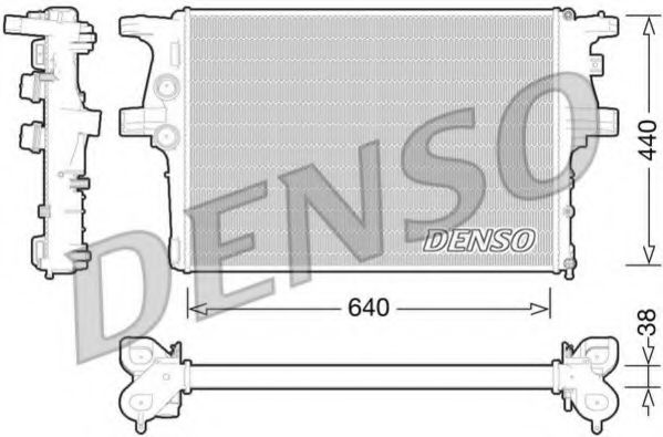 Радиатор охлаждения двигателя DENSO DRM12008