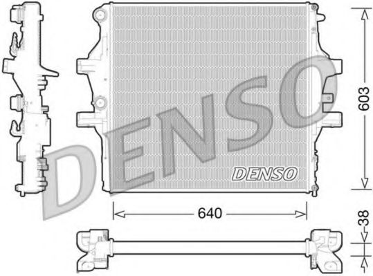 Радиатор охлаждения двигателя DENSO DRM12009