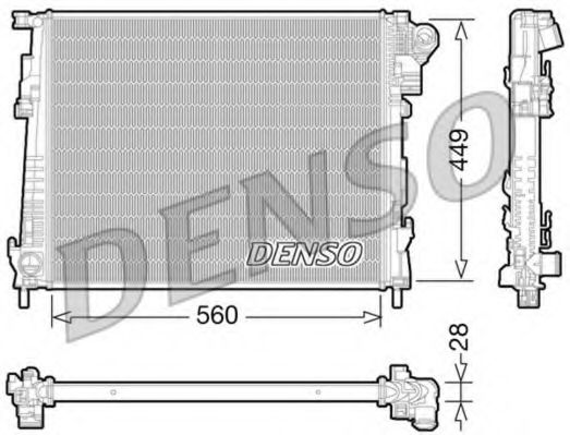 Радиатор охлаждения двигателя DENSO DRM23094