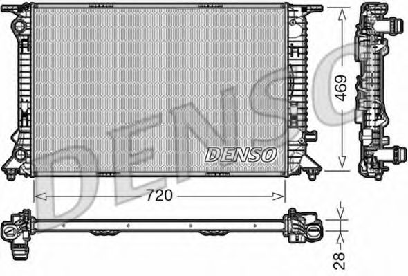 Радиатор охлаждения двигателя DENSO DRM02022
