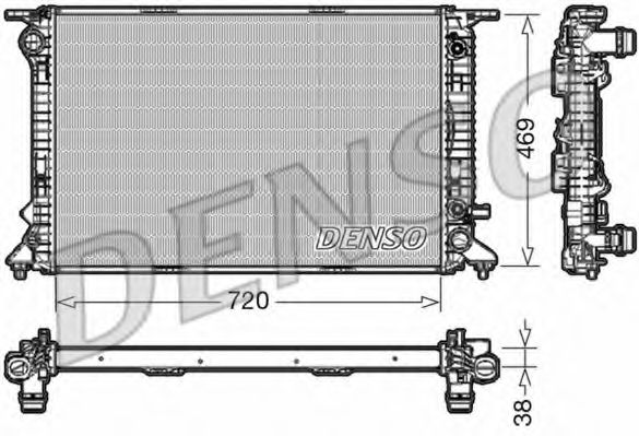 Радиатор охлаждения двигателя DENSO DRM02023